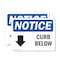 Signmission Curb Below (Down Arrow) Sign With Symbol, 7 in W x Rectangle, Vinyl Decal OS-2PACK-NS-D-57-L-10859 - alternate 1